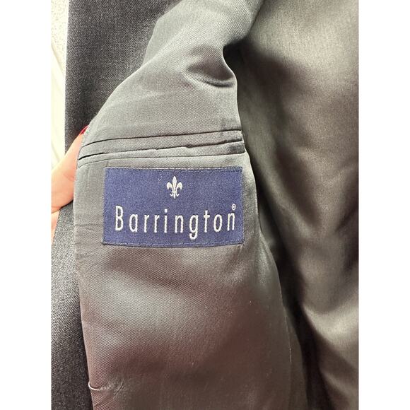 Barrington Mens Suit Cost Size 44S Gray Two Button Up Single Breasted - Picture 7 of 14